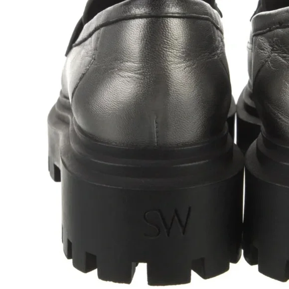 Stuart Weitzman Owen Chunky Leather Platform Bit Loafers Sz 6B - Picture 4 of 16